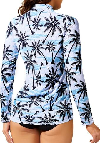Holipick Women's Long Sleeve Rash Guard Swim Top UV UPF 50+ Sun Protection Swim Shirt Swimsuit Top Only in Kuwait