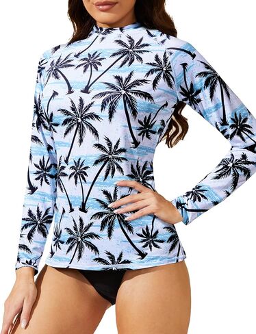 Holipick Women's Long Sleeve Rash Guard Swim Top UV UPF 50+ Sun Protection Swim Shirt Swimsuit Top Only in Kuwait