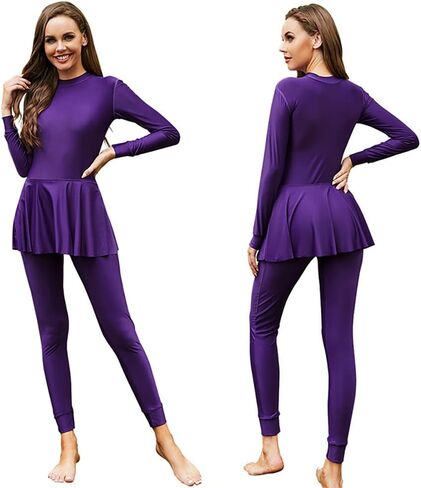 FYMNSI Womens Muslim Swimsuits Reversible Modest Swimwear Full Coverage Rash Guard One Piece Burkini Islamic Bathing Suits in Kuwait