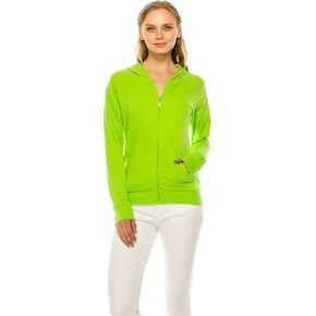 Eevee Women's Full Zip Hoodie - Lightweight Jacket Active Sweater Hooded Sweatshirt Slim Fitting Yoga Activewear in Saudi Arabia