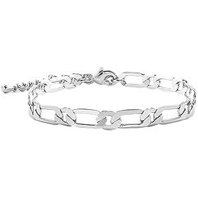 CONRAN KREMIX Gold Chain Bracelet Sets for Women Girls 14K Gold Plated Dainty Link Paperclip Bracelets Stake Adjustable Layered Metal Link Bracelet Set Fashion Jewelry
