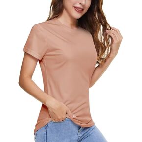 Boladeci Women's Sun Shirts UPF 50+ UV Protection Short Sleeve Rash Guard Quick Dry Lightweight Top T-Shirts Swim Shirts