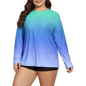 هالكيرت قميص سباحة نسائي باكمام طويلة وفضفاضة للحماية من الطفح الجلدي بعامل حماية من الشمس 50+ in Kuwait