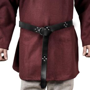 HiiFeuer Medieval PU Leather Ring Belt, Retro Renaissance Rivets Belt for LARP, Ren Faire & Halloween Parties in Saudi Arabia