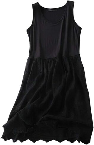 Women Casual Floral Lace Trim Extender Camisole Dress Slip Spaghetti Tank Top for Summer in Kuwait