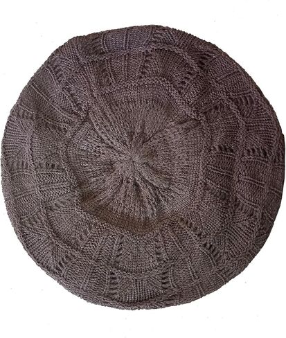 Hysunland Women's Satin Lined Knitted Beret Ladies Winter Autumn Warm and Soft Beanie Hat Solid Color in Kuwait