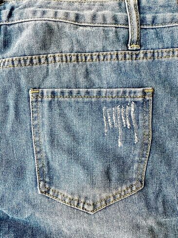 Women's Distressed Denim Jean Shorts. Stylish, Perfect Daily Shorts. Blue in Saudi Arabia