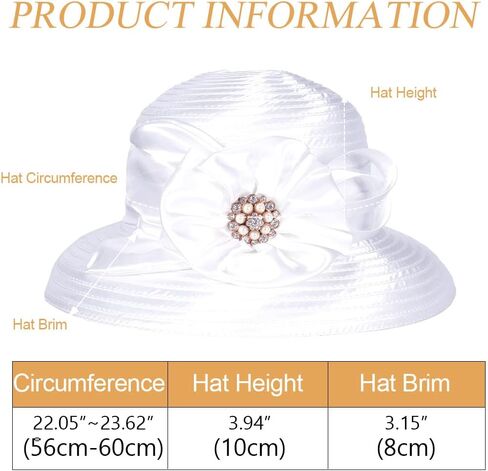 Lady Church Derby Dress Cloche Hat Fascinator Floral Tea Party Wedding Bucket Hat S051 in Saudi Arabia
