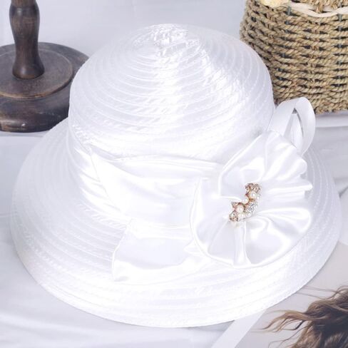 Lady Church Derby Dress Cloche Hat Fascinator Floral Tea Party Wedding Bucket Hat S051 in Saudi Arabia