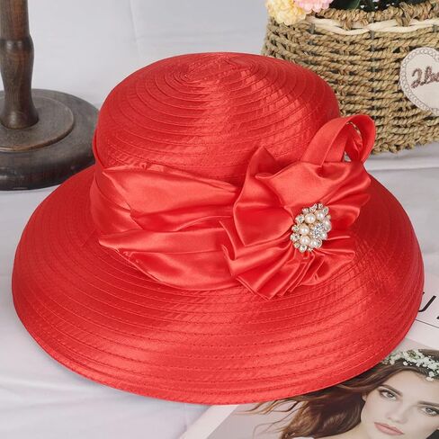 Lady Church Derby Dress Cloche Hat Fascinator Floral Tea Party Wedding Bucket Hat S051 in Saudi Arabia
