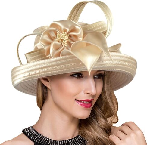 Lady Church Derby Dress Cloche Hat Fascinator Floral Tea Party Wedding Bucket Hat S051 in Saudi Arabia