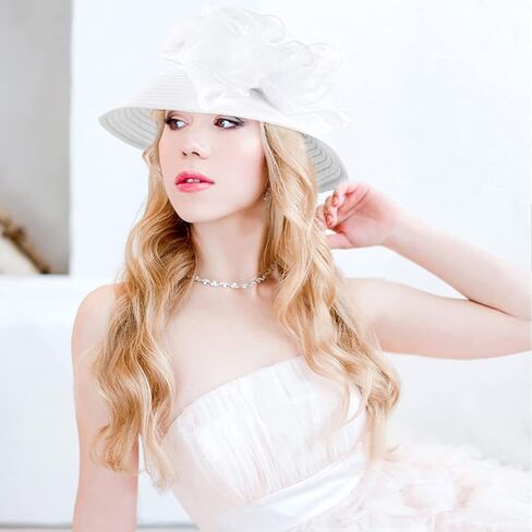 Lady Church Derby Dress Cloche Hat Fascinator Floral Tea Party Wedding Bucket Hat S051 in Kuwait