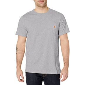 Carhartt Men's 104616 Force Relaxed Fit Midweight Short Sleeve Pocket - Medium Regular - Carbon Heather in Saudi Arabia