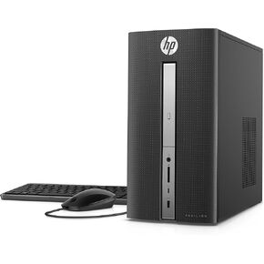 HP Pavilion Desktop Computer, Intel Core i7-7700, 16GB RAM, 1TB Hard Drive, 256GB SSD, Windows 10 (570-p041, Black) in Kuwait