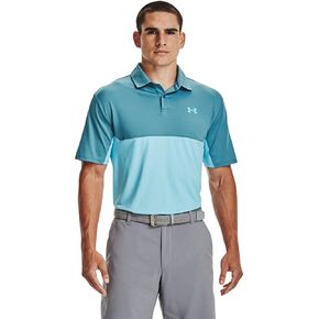 Under Armour Men's Performance Golf Polo 2.0 Colorblock , Blue Flannel (597)/Sky Blue , Large in Kuwait