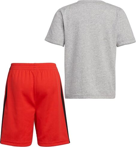 adidas Baby Boys Short Sleeve Cotton Graphic Tee & Short Set in Saudi Arabia