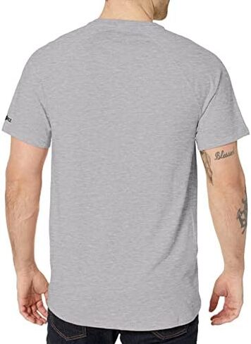 Carhartt Men's 104616 Force Relaxed Fit Midweight Short Sleeve Pocket - Medium Regular - Carbon Heather in Saudi Arabia