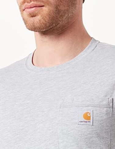 Carhartt Men's 104616 Force Relaxed Fit Midweight Short Sleeve Pocket - Medium Regular - Carbon Heather in Saudi Arabia