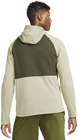 هودي التدريب Nike Therma-FIT للرجال بسحاب كامل (كبير، رمادي دخاني/هيذر/رمادي دخاني) in Kuwait