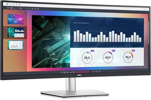 Dell 34 Inch Ultrawide Monitor, WQHD (Wide Quad High Definition), Curved USB-C Monitor (P3421W), 3440 x 1440 at 60Hz, 3800R Curvature, 1.07 Billion Colors, Adjustable, Black in Saudi Arabia