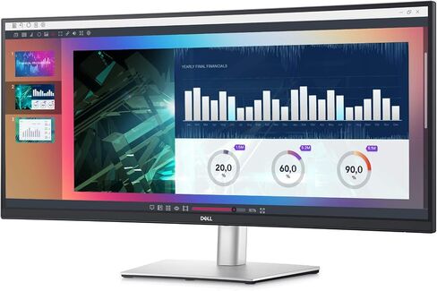 Dell 34 Inch Ultrawide Monitor, WQHD (Wide Quad High Definition), Curved USB-C Monitor (P3421W), 3440 x 1440 at 60Hz, 3800R Curvature, 1.07 Billion Colors, Adjustable, Black in Saudi Arabia