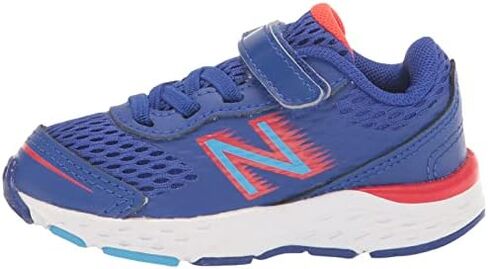 New Balance Kid's 680 V6 Hook and Loop Running Shoe, Sporty Pink/Astral Glow, 11 XW US Little Kid (4-8 Years) in Kuwait