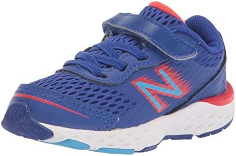 New Balance Kid's 680 V6 Hook and Loop Running Shoe, Sporty Pink/Astral Glow, 11 XW US Little Kid (4-8 Years) in Kuwait