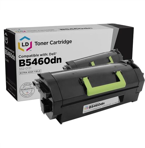 استبدال خرطوشة الحبر المتوافقة مع منتجات LD لجهاز Dell B5460dn 332-0131 عالي الإنتاجية (أسود) للاستخدام في الليزر B5460dn in Saudi Arabia