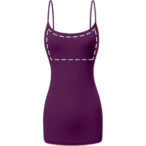 Long Cotton Camisole Top with Built in Bra in Saudi Arabia