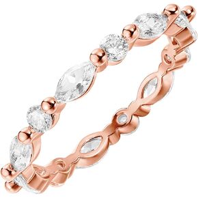 PAVOI 14K Gold Plated Rings Cubic Zirconia Love Ring | 2.5mm Stackable Rings for Women | Gold Rings for Women in Saudi Arabia