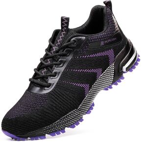 Furuian Steel Toe Shoes for Women Men Lightweight Safety Sneakers Slip Resistant Air Cushion Comfortable Work Shoes