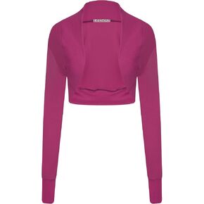 Loxdonz Girls Long Sleeve Bolero Cardigan Shrug Kids Open Front Bolero Shrugs Crop Top in Saudi Arabia