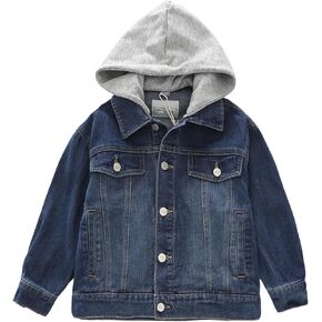 ABALACOCO Boys Basic Coats Denim Jacket Button Down Jeans Jacket Top Jeans Casual Outerwear 5-14T