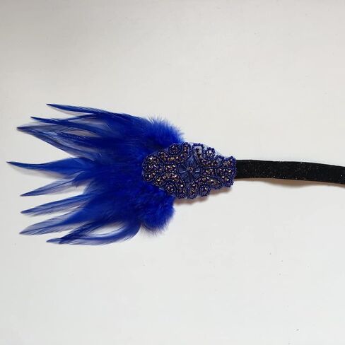 Song Qing 1920s Rhinestone Flapper Feather Headpiece Roaring 20s Great Gatsby Fascinators Accessories for Women in Kuwait