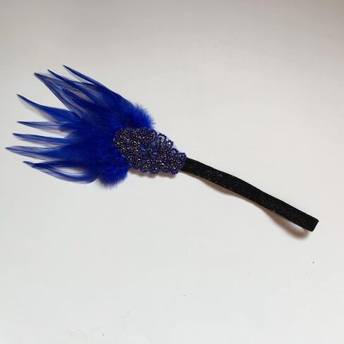 Song Qing 1920s Rhinestone Flapper Feather Headpiece Roaring 20s Great Gatsby Fascinators Accessories for Women in Kuwait