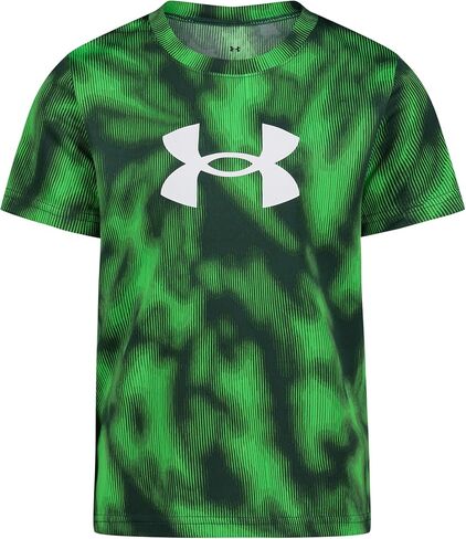 Under Armour Boys' Short Sleeve Shirt, Crewneck, Lightweight and Breathable, Green Etch in Saudi Arabia