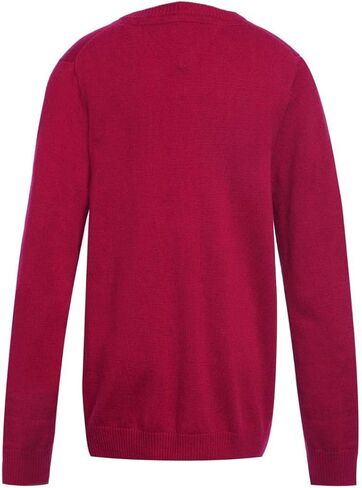Tommy Hilfiger Girls V-Neck Sweater, Kids Long Sleeve School Uniform Clothes with Tall Sizes in Saudi Arabia