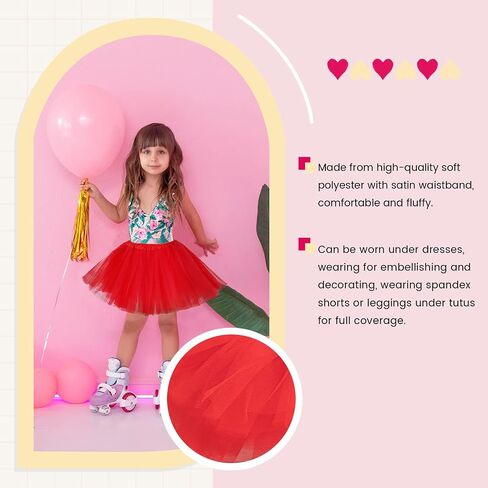 Simplicity Baby Girl's 4 Layers Tulle Tutu Skirt, 6 Months to 8 Years in Kuwait