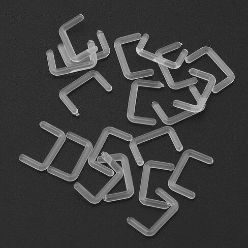 PiercingJ 20pcs 14G 16G Clear Bioflex Septum Rings Retainers Flexible Acrylic Nose Ring Retainer U-Shaped Piercing Hider Body Jewelry in Saudi Arabia