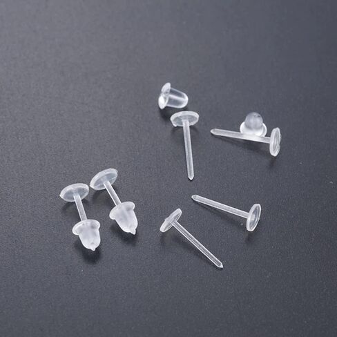 20g Stud Earrings Cartilage Piercing Flexible Bioflex Clear Ear Lobe Push-Fit Retainers Invisible Jewelry in Kuwait