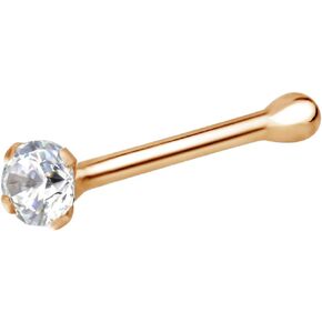 خاتم أنف من الذهب عيار 14 قيراط من Forbidden Body Jewelry، 22 جرام، مسمار صغير صلب 7 مم، ألماس مقلد 1.25-2 مم تشيكوسلوفاكيا، آمن على البشرة غير مهيج، ذهب حقيقي، للنساء والرجال