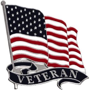 Armed Forces Depot Military Veteran with U.S. Flag Pin