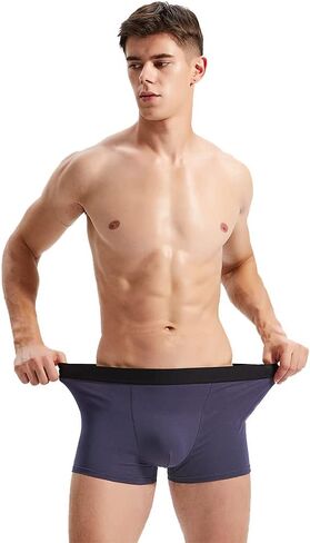 DAIYI Mens Boxer Briefs, Moisture-Wicking Cotton No Fly Underwear,No-Ride-Up boxers for Men Multipack in Kuwait