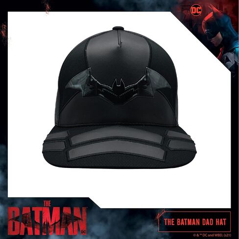 Concept One The Batman Dad Hat, Armor Design Adult Baseball Cap with Flat Brim, Black, One Size in Kuwait