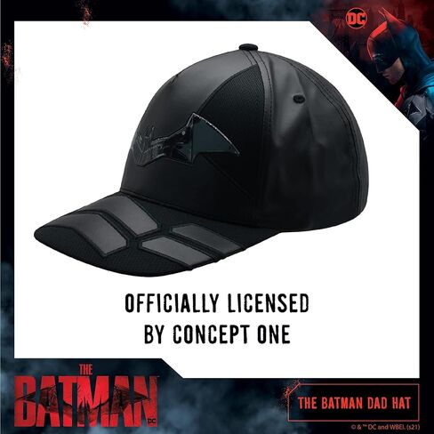 Concept One The Batman Dad Hat, Armor Design Adult Baseball Cap with Flat Brim, Black, One Size in Kuwait