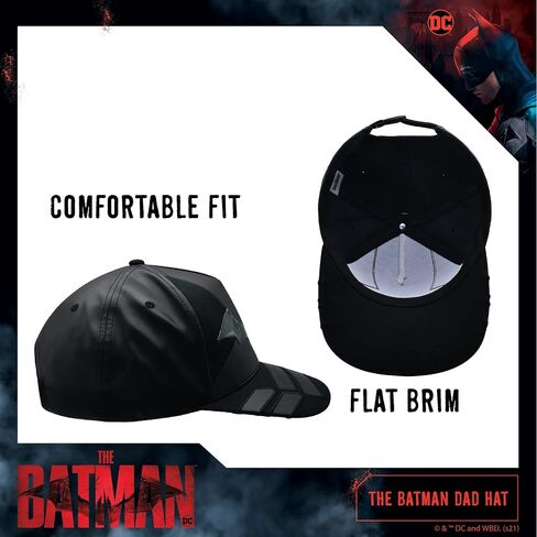 Concept One The Batman Dad Hat, Armor Design Adult Baseball Cap with Flat Brim, Black, One Size in Kuwait