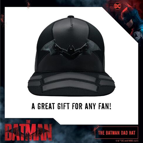 Concept One The Batman Dad Hat, Armor Design Adult Baseball Cap with Flat Brim, Black, One Size in Kuwait
