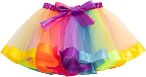 ROYAL SMEELA Girls Layered Rainbow Tutu Skirt Ballet Tulle with Lining Layered Ballet Skirt for Toddler in Saudi Arabia