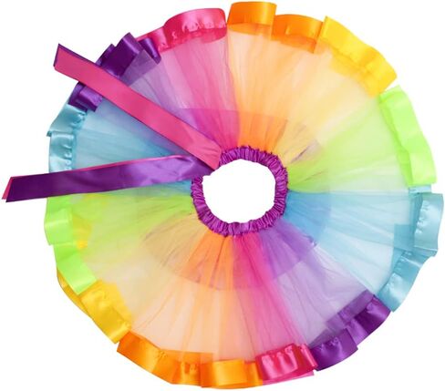 ROYAL SMEELA Girls Layered Rainbow Tutu Skirt Ballet Tulle with Lining Layered Ballet Skirt for Toddler in Saudi Arabia