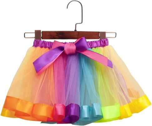 ROYAL SMEELA Girls Layered Rainbow Tutu Skirt Ballet Tulle with Lining Layered Ballet Skirt for Toddler in Saudi Arabia